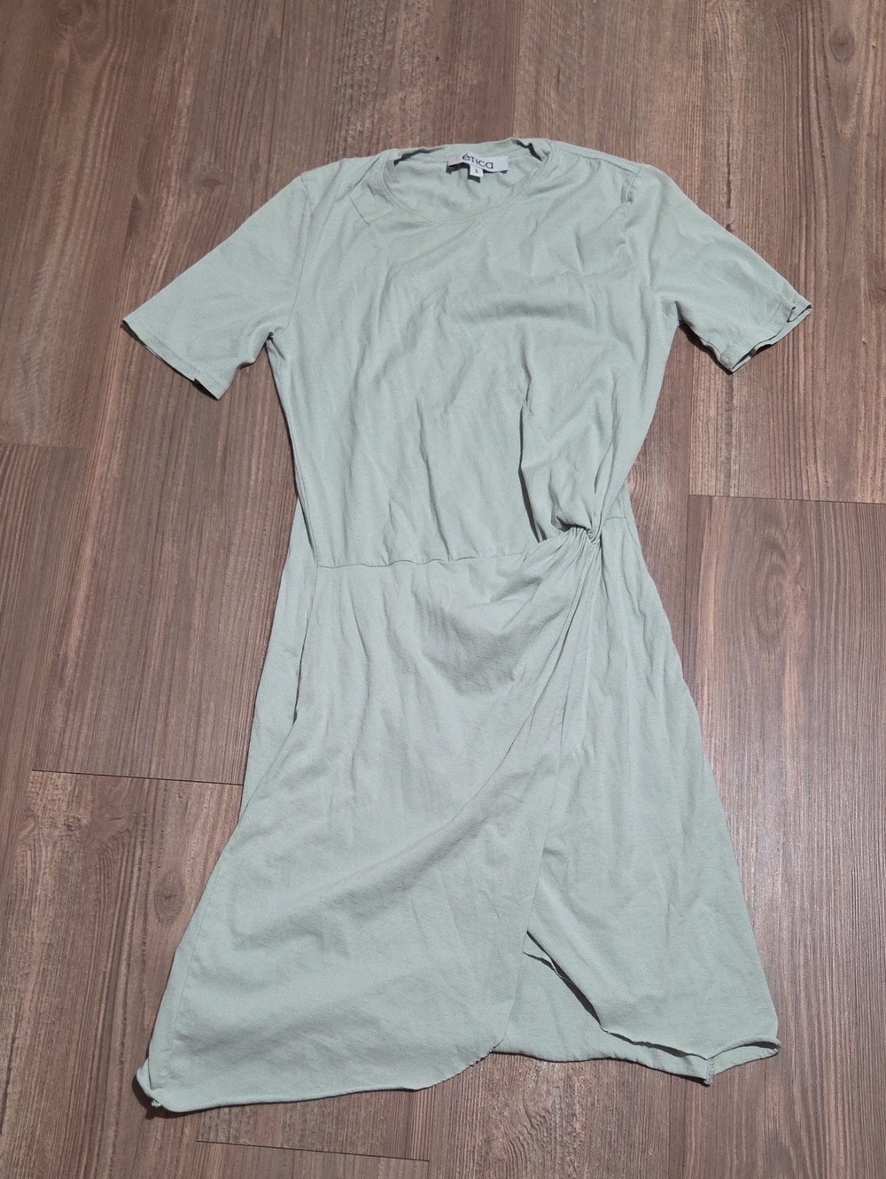 Sage Green Knot-Detail Midi Dress